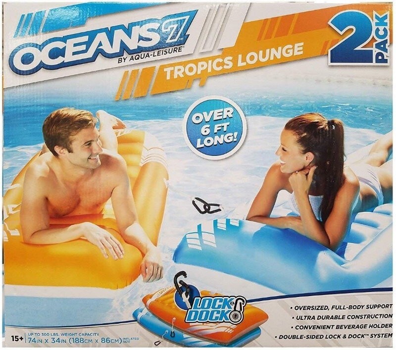 Aqua-Leisure 2-Pack Oceans 7 Swimming Pool Tropics Lounge Swim Floatation Device