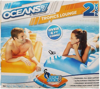 Aqua-Leisure 2-Pack Oceans 7 Swimming Pool Tropics Lounge Swim Floatation Device