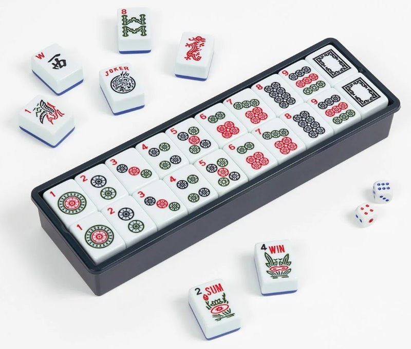American Mahjong Game Set 166 Tiles with Canvas Tote For Beginners or Seniors