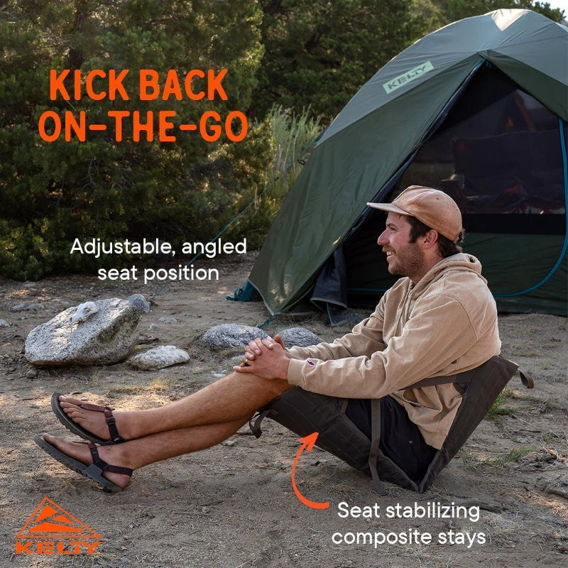 Kelty Foldable Portable Camp Chair - Adjustable, Angled Seat Position - Express