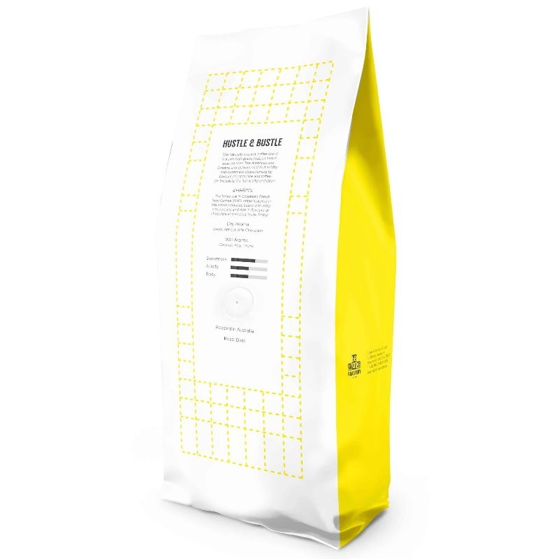 Hustle & Bustle Golden Bean Awards Won Coffee Beans Medium Roast 1kg - Express