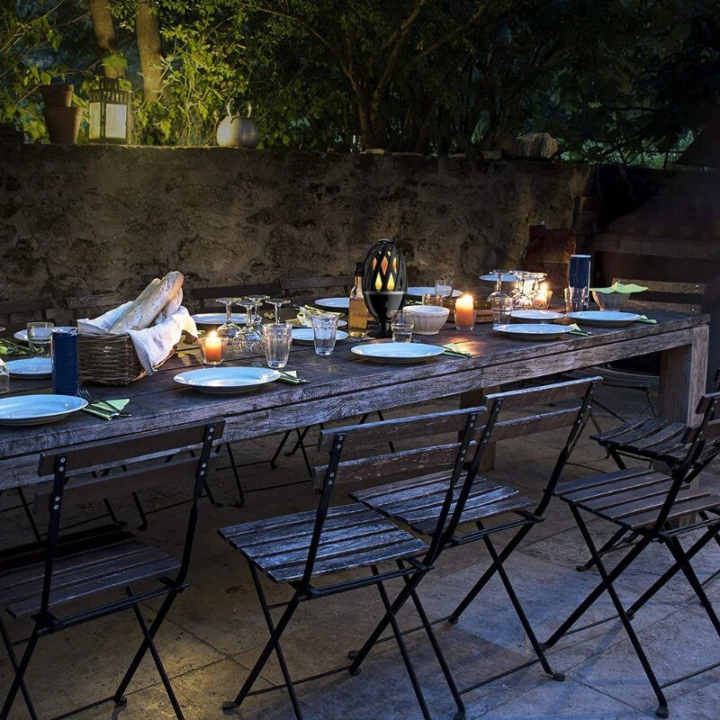 ProGlo IP65 Indoor/Outdoor LED Flame Effect Torch w/ Spike, Stand & USB Charging