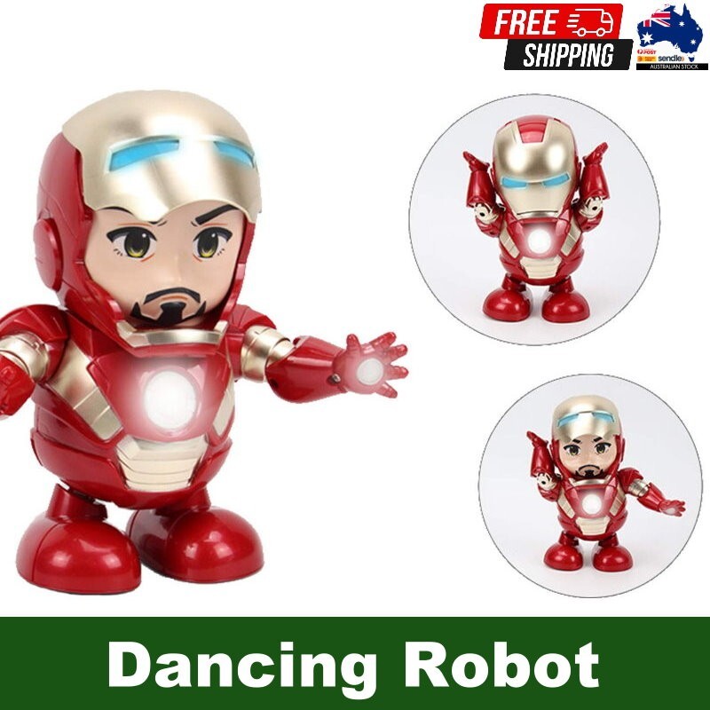 Iron Man Tony Stark Superhero Dancing Hero Action Figure Music and Light Toys