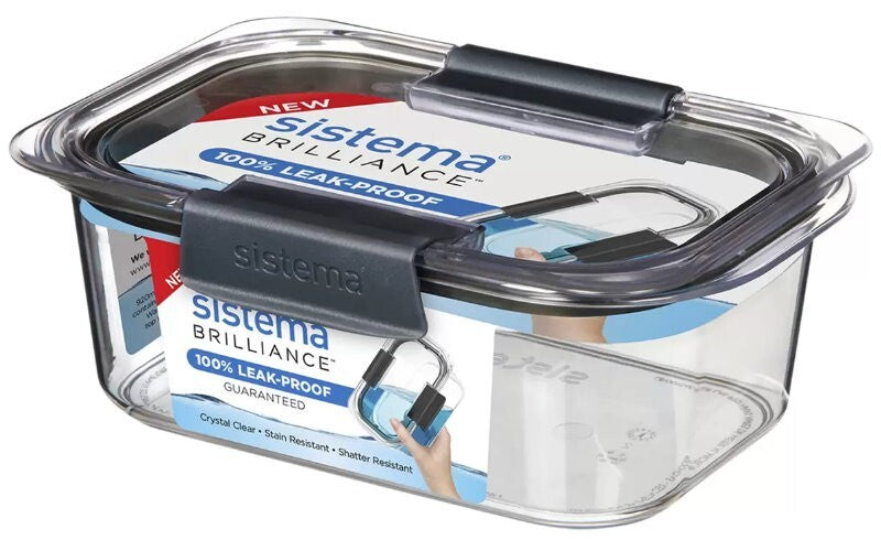 Sistema Brilliance 14 Piece Food Storage Set with Lids - Leak Proof, BPA Free