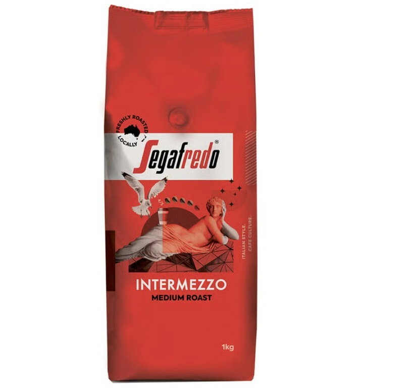 Segafredo Intermezzo Espresso Coffee Beans 1 kg Italian Speciality Medium Roast
