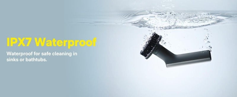 HOTO Cordless Electric Spin Scrubber Adjustable Angles with 6 Brush Heads