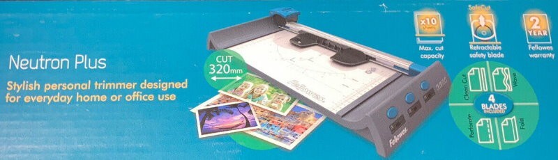 Fellowes Neutron Plus A4 Rotary Paper Trimmer Small Office 10 Sheets 54101