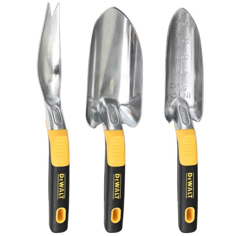 DeWALT 3-Piece Heavy Duty Aluminum Alloy Non-Slip Hand Tool Set Gardening Kit
