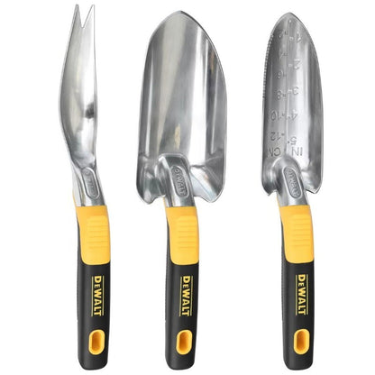 DeWALT 3-Piece Heavy Duty Aluminum Alloy Non-Slip Hand Tool Set Gardening Kit