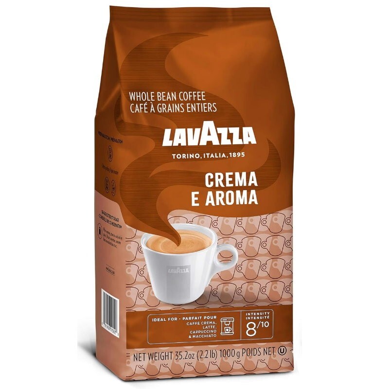 Lavazza Crema e Aroma, Arabica and Robusta Medium Roast Coffee Beans 1kg