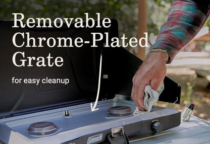 Coleman Gladiator Propane Gas 2 Adjustable Burner Camping Stove with 3/8" Hose