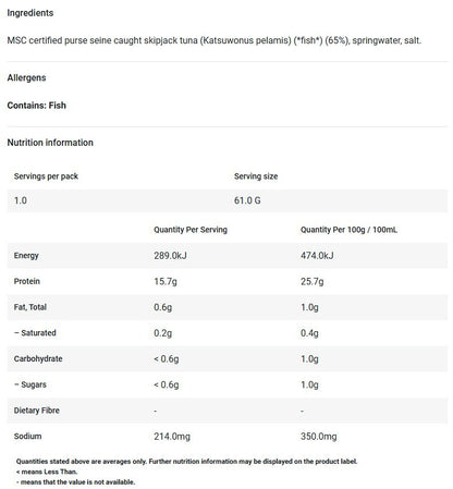John West Canned Chunky Tuna In Springwater Kids Healthy Lunch Snack 16 x 95g