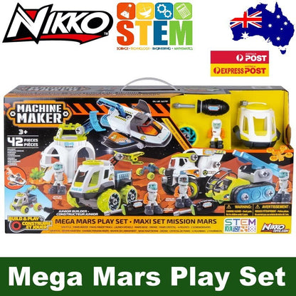 Nikko Machine Maker 42 Pieces Mega Mars Play Set Kids STEM Toy