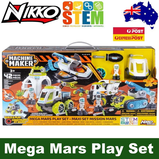 Nikko Machine Maker 42 Pieces Mega Mars Play Set Kids STEM Toy