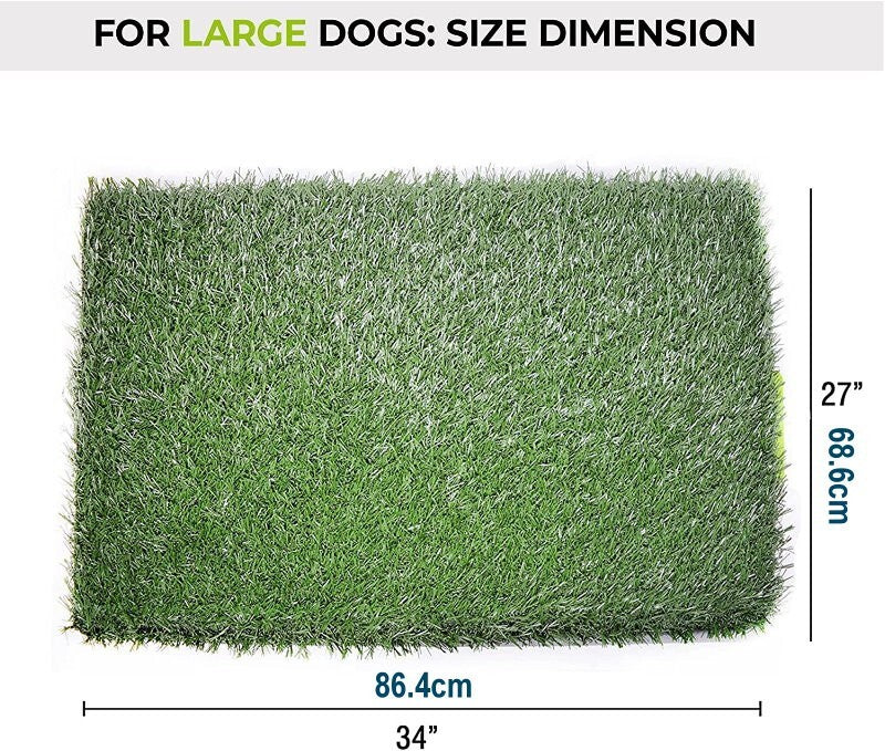 Silver Paw XL Potty Patch Dog Potty Reusable Training Toilet Grass Pee Pad Potty
