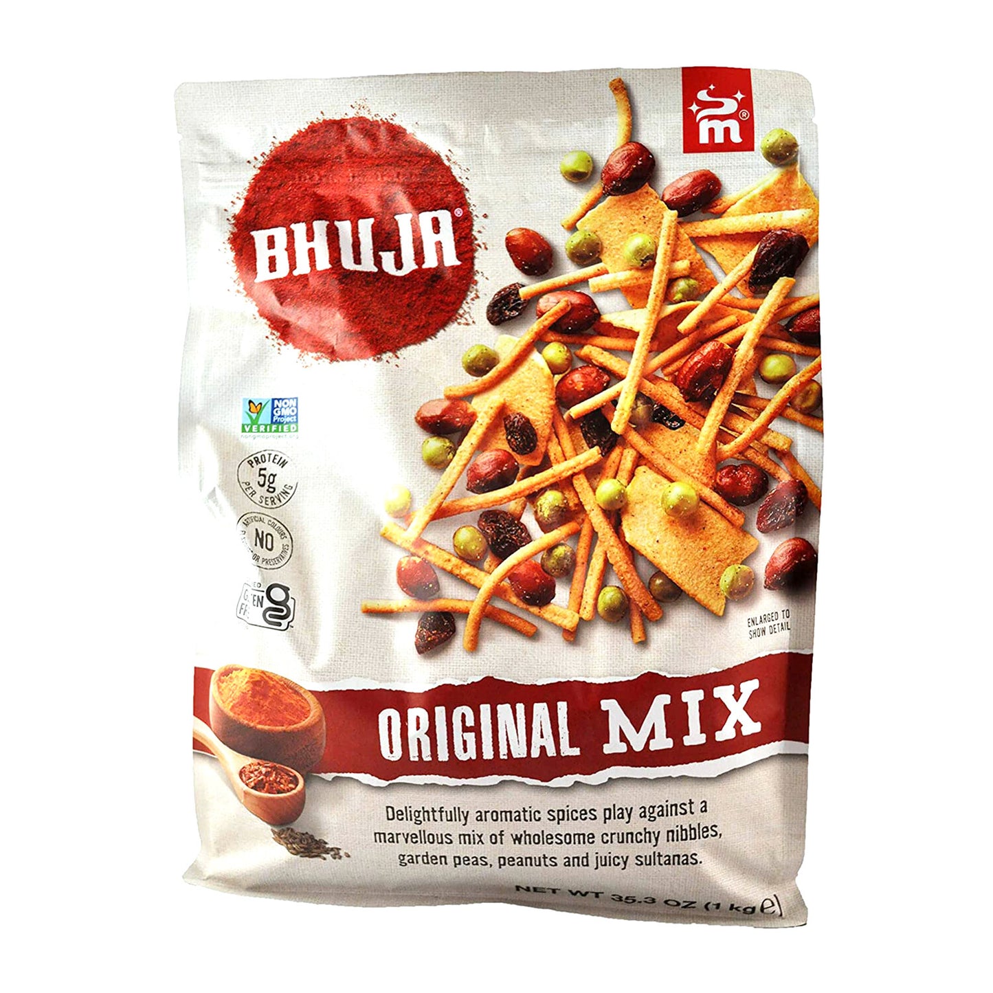 1kg Majans Bhuja Original Mix Large Peas & Peanut Gluten-Free Vegan Snack No MSG