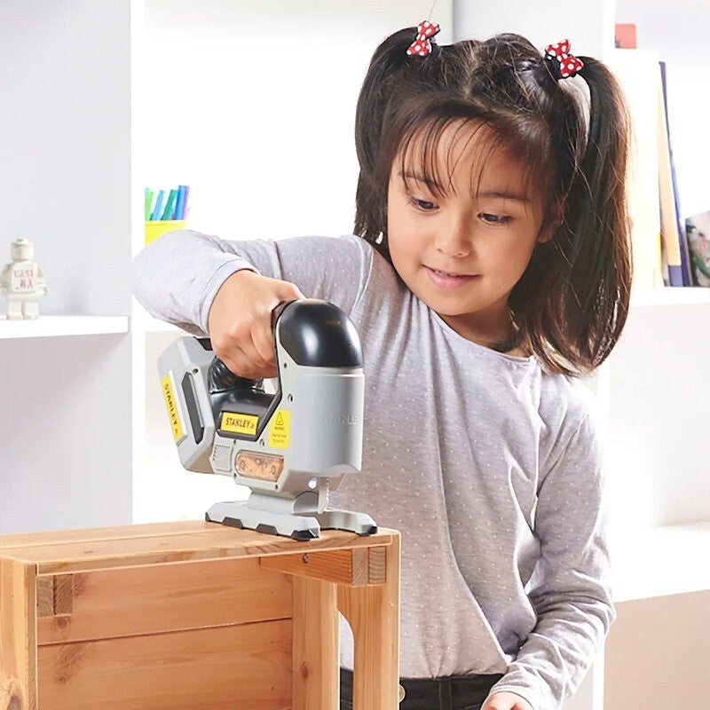 Stanley Jr. 18-Piece Role Play Toy Battery Power Tool Set Sound & Light for Kids