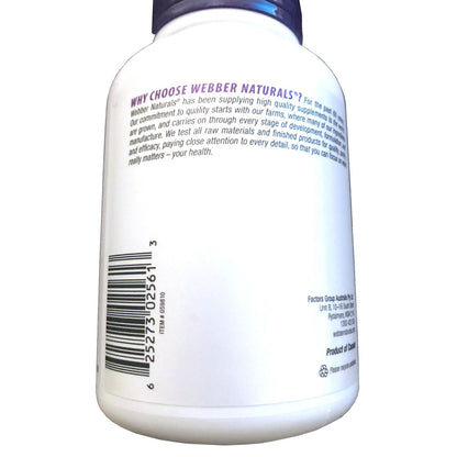 Webber Naturals Turmeric Curcumin 3050mg Supports Joints & Digestion 120caps