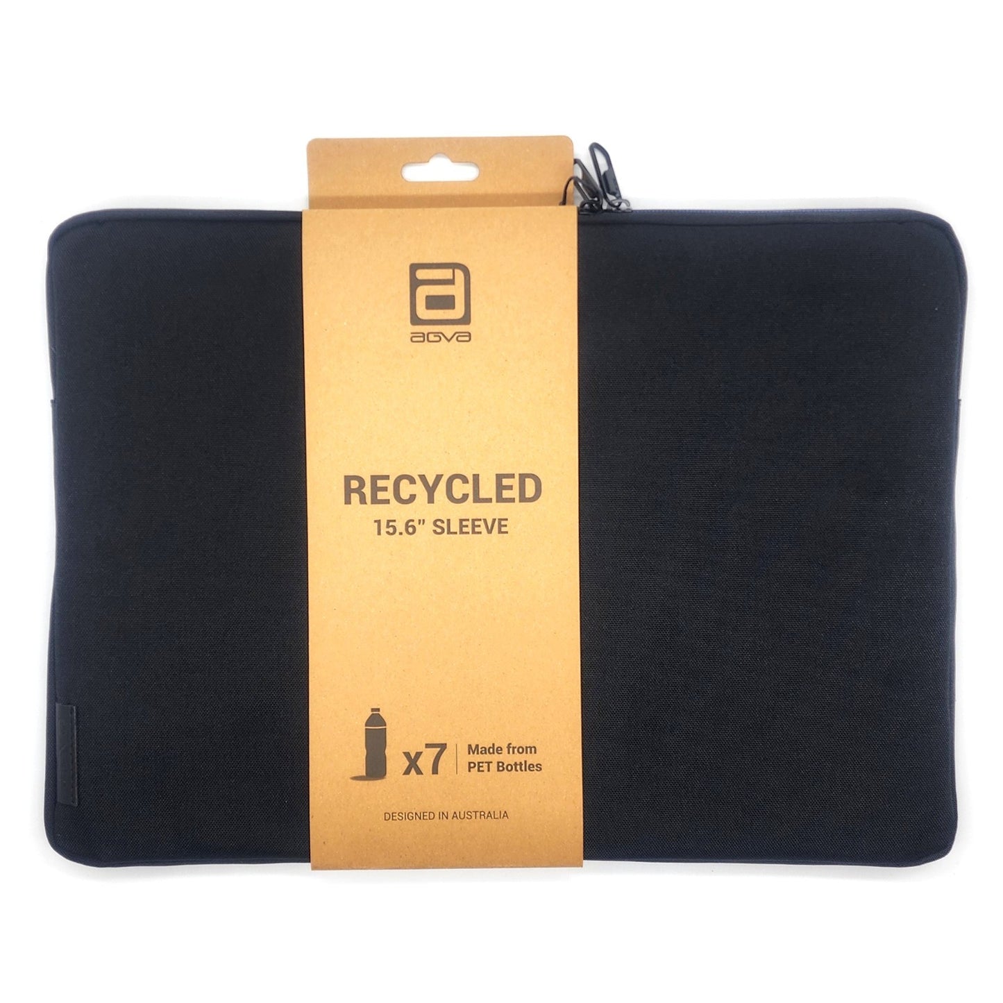 15.6" Black Laptop Sleeve Case  Eco-Friendly  Made from Recycled Plastic Bottles