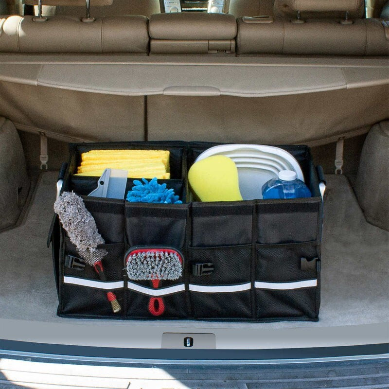 Eurow 65L Automotive Trunk Organizer Car Boot Storage Collapsible Aluminium Hand