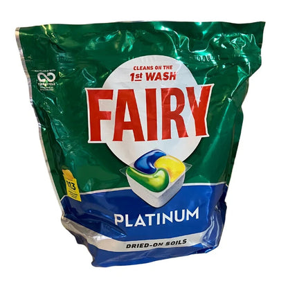 Fairy Platinum Dishwasher Gel Capsules 113 Pack Lemon Cleans Dishwasher Filter