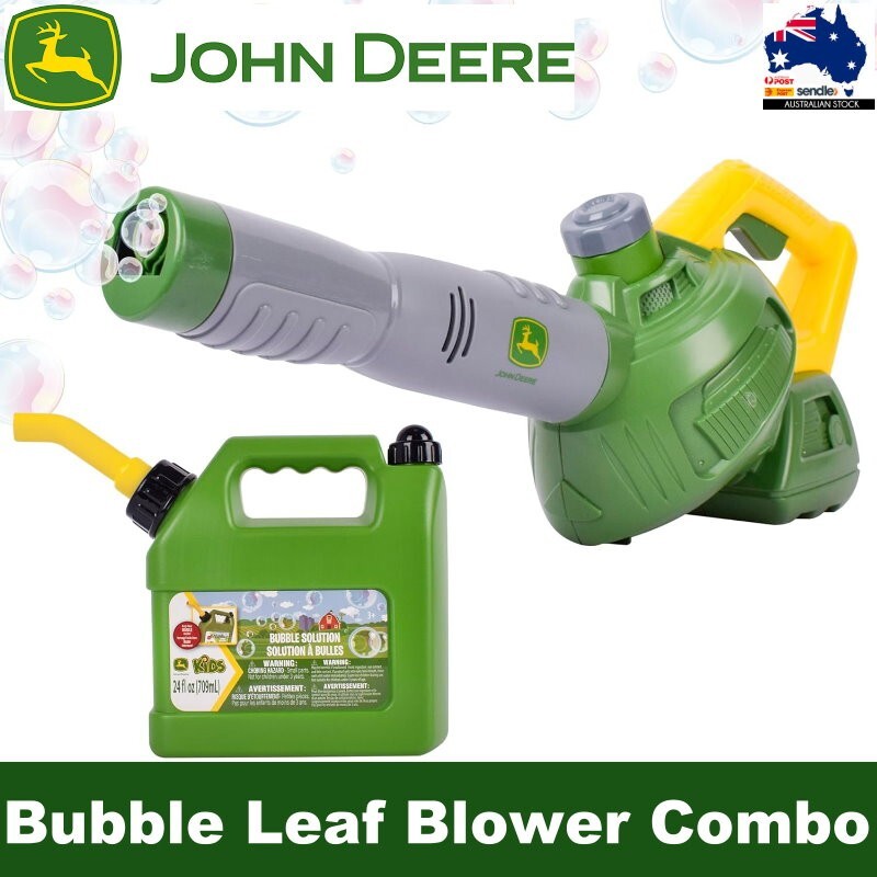 John Deere Bubble 'N' Fun Battery-Operated Leaf Blower Combo w/ Refill Jerry Can