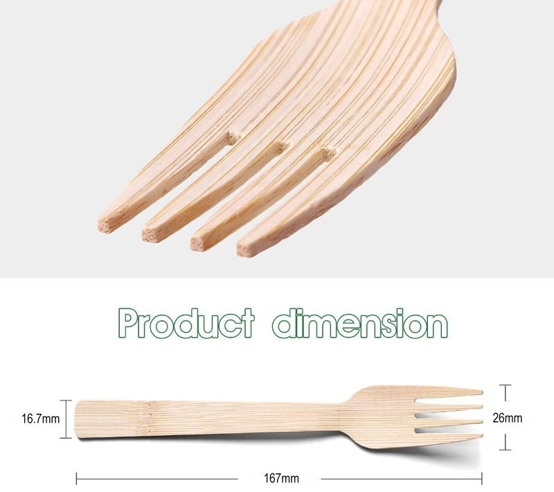 iECO 320pcs Disposable 100% Bamboo Utensils Set - Fork or Spoon Cutlery Set
