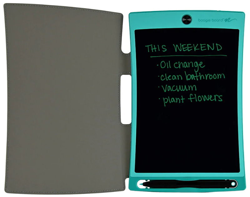 Boogie Board 8.5" Jot Reusable Writing Tablet with Protective Folio, Magnets