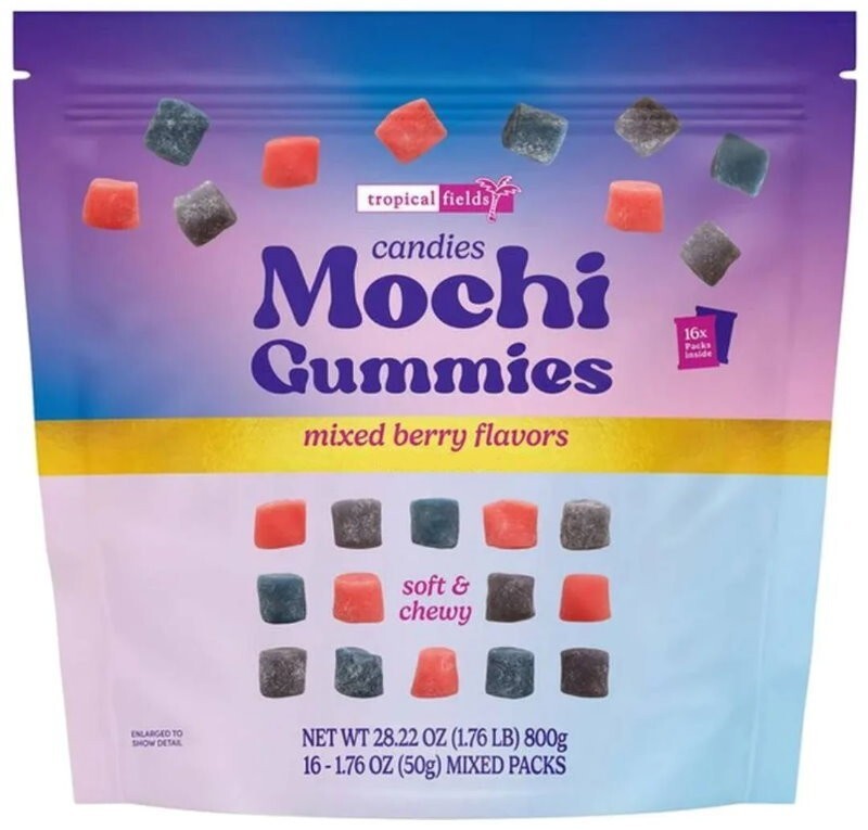 Tropical Fields Candies Mochi Gummies Mixed Berry Flavors 800g (Pack of 16)