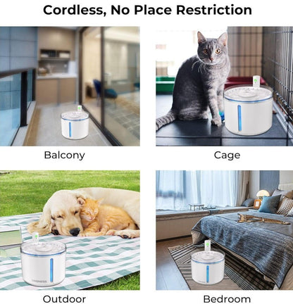 Dogness D08 Smart Sensor Wireless Pet Water Fountain Feeder For Pets Dog/Cat
