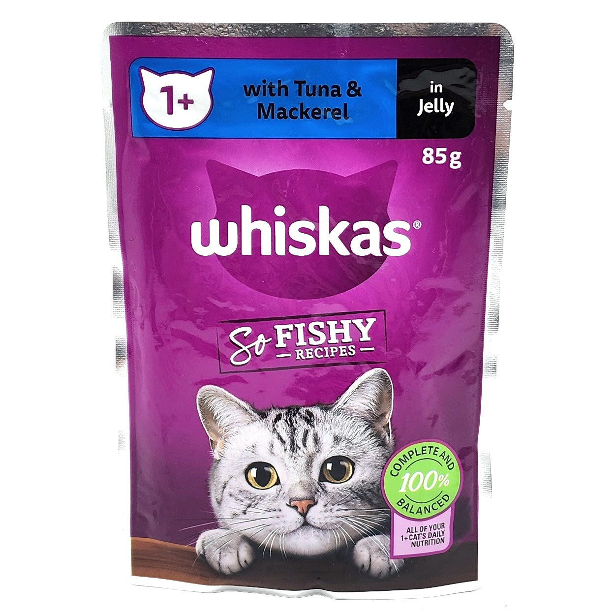 12 x 85g Whiskas Wet Cat Food Ocean Fishy Recipes Tuna Salmon Mackerel Real Fish