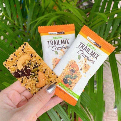 Tropical Fields 34-Pack Crispy Baked Trail Mix Crackers with Nuts and Seeds 394g
