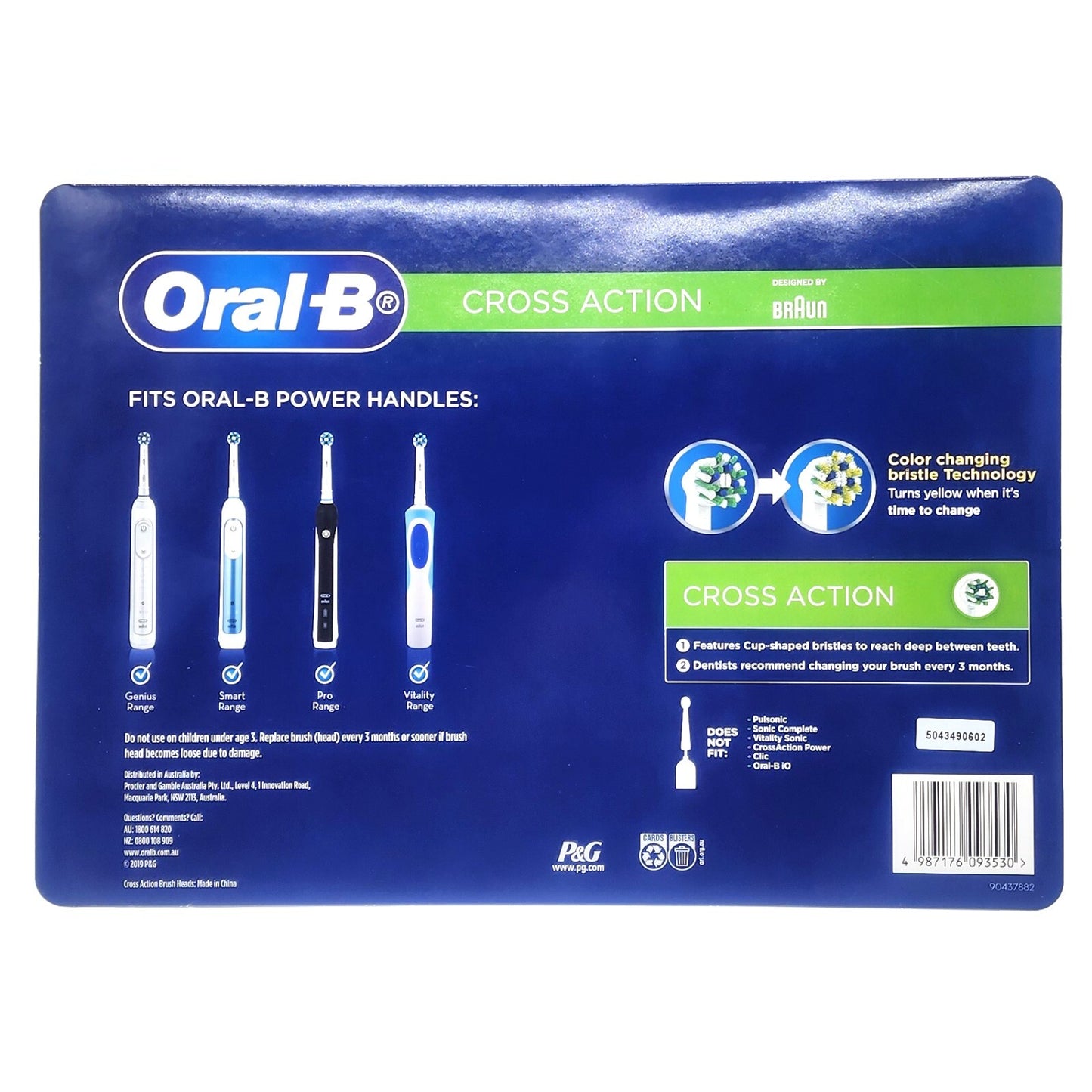 Genuine Oral-B CrossAction Toothbrush Replacement Refill Brush Head 16 Packs