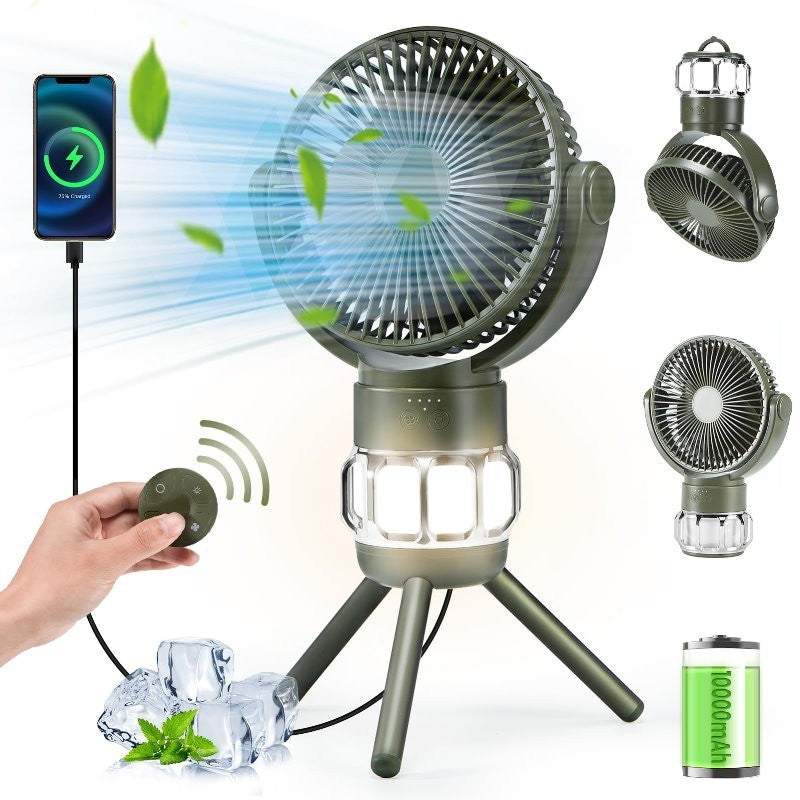 LittleDayz 3-in-1 Battery Powered Fan, LED Lantern & Power Bank Remote Control
