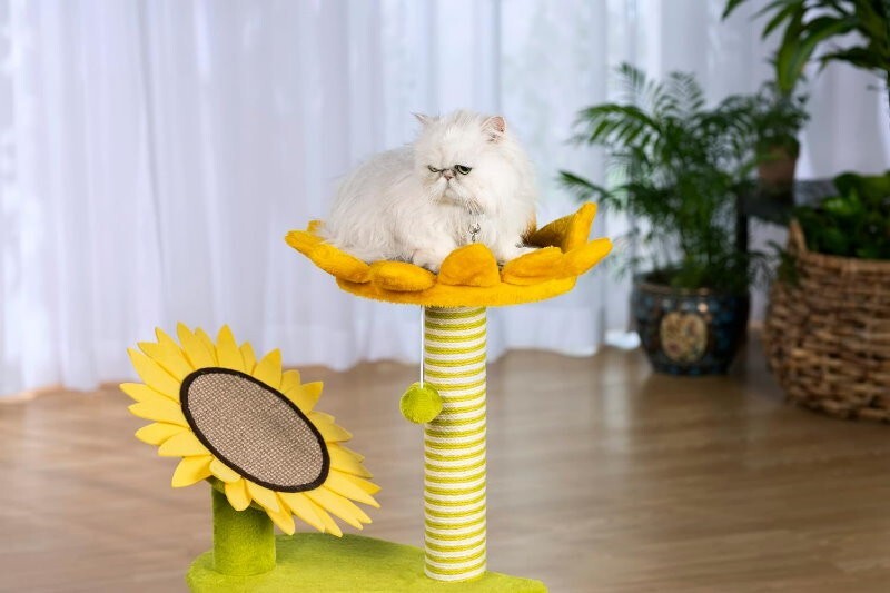 Kitty Power Paws 92cm Sunflower Playground Luxurious Cat Tree for Lounging, Play