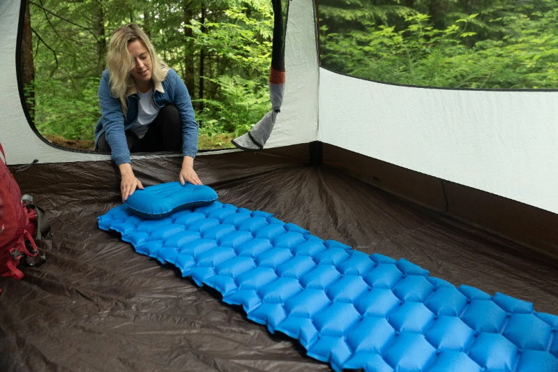 Cascade Mountain Tech Insulated Sleeping Pad Pillow Lightweight Inflatable Camp