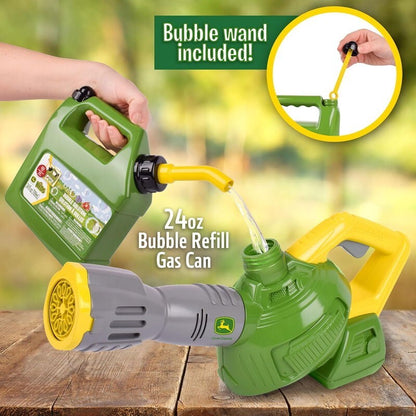 John Deere Bubble 'N' Fun Battery-Operated Leaf Blower Combo w/ Refill Jerry Can