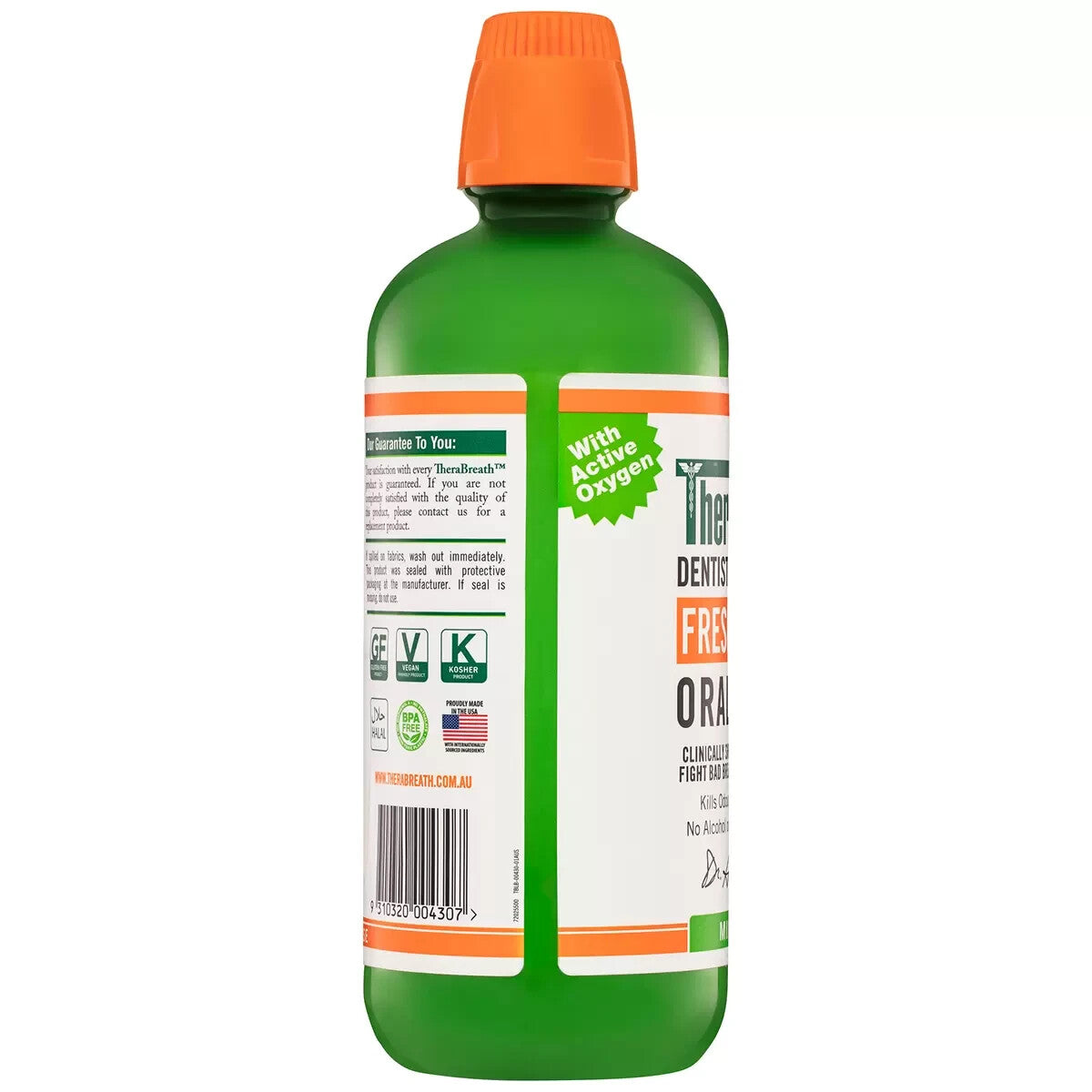 TheraBreath Mild Mint Gentle Non-Burning Mouthwash Oral Rinse Fresh Breath 2x 1L