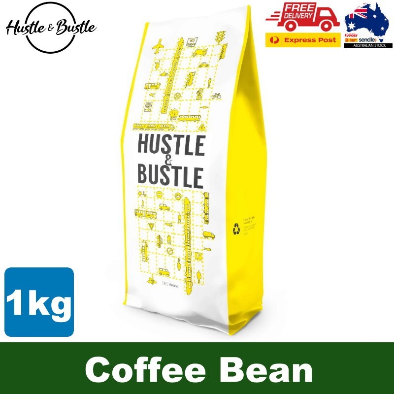 Hustle & Bustle Golden Bean Awards Won Coffee Beans Medium Roast 1kg - Express