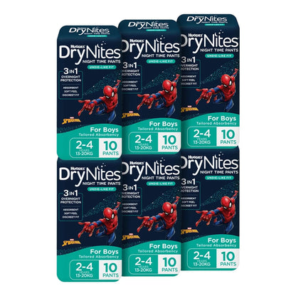 Huggies Drynites Night Time Pants for Boys Size 2-4 Years (13-20Kg)  60 Pants