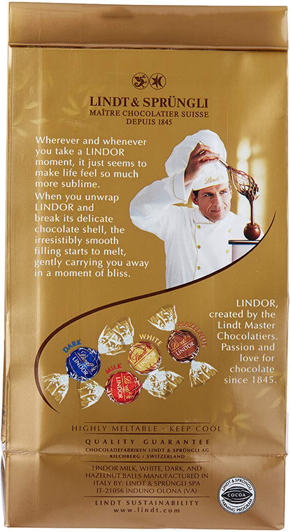 Lindt Lindor Assorted Milk White Dark Hazelnut Delicious Swiss Chocolate 608g